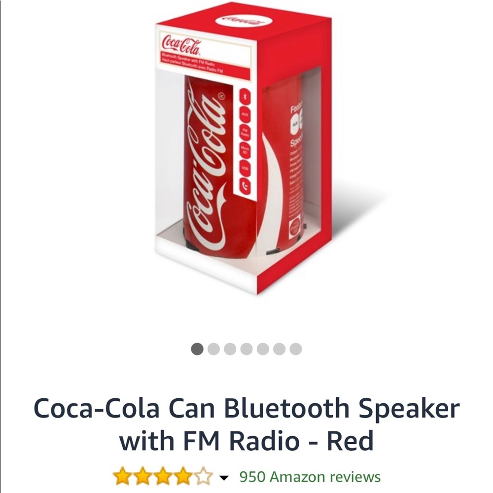 Coca-Cola Bluetooth speaker with FM radio, comes in box- like new
